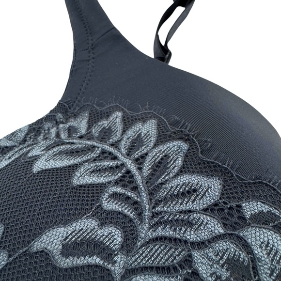 NWT Cacique Lightly Lined Underwire Full Coverage Bra Blue Lace Size 46D - Picture 10 of 14